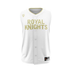 FULL BUTTON JERSEY CURVED BOTTOM HEM SLEEVELESS