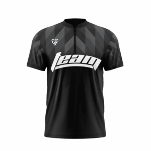 ADULT 1/4 ZIP SHORT SLEEVE BAND/SASH COLLAR