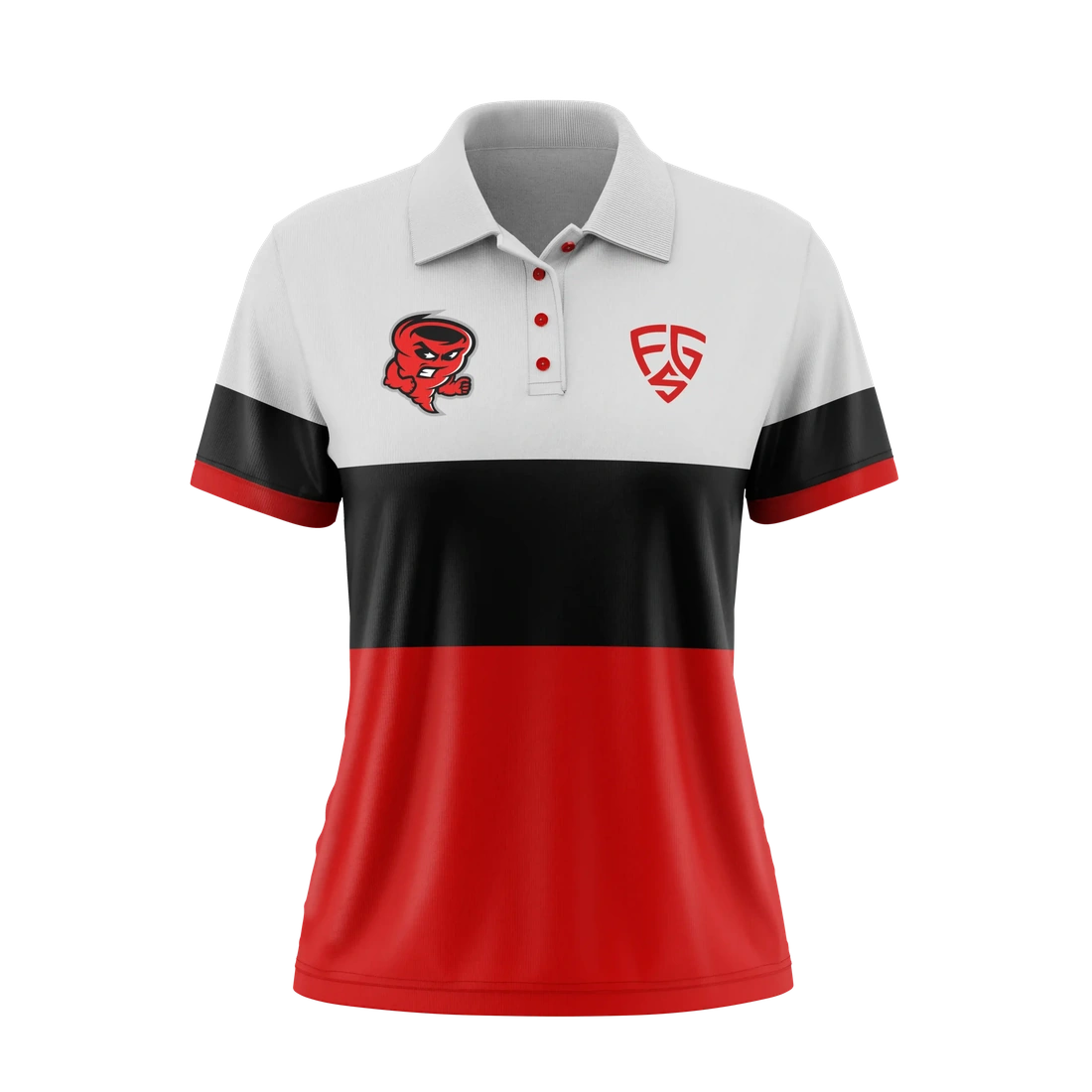 CS1008W-Womens-Button-Polo-Shirt-Tornados-1