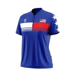 Ladies 1/4 Zip Sash Short Sleeve Bowling Shirt