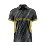 Short Sleeve 1/4 Zip Polo Bowling Shirt