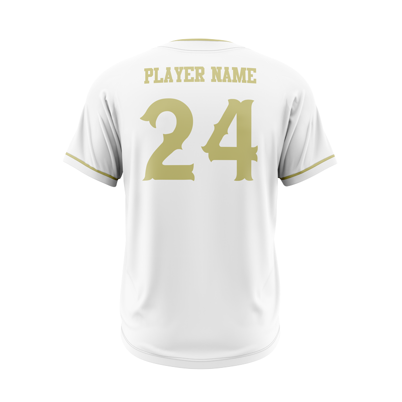 Full Button Baseball Jersey Curved Hem