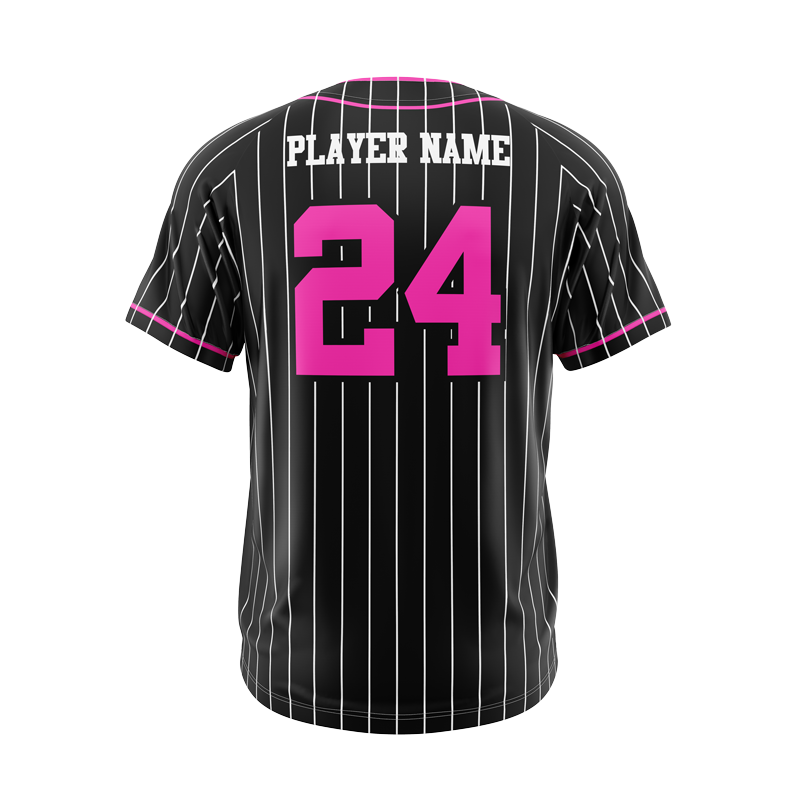 Full Button Baseball Jersey Curved Hem