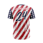 2 Button Short Sleeve Baseball Jersey - Eagles