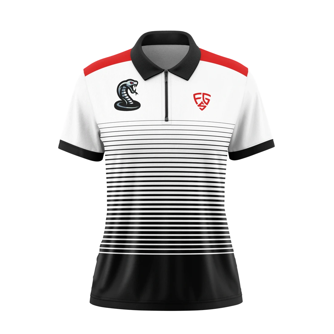 Womens-14-Zip-Polo-Shirt-Cobras