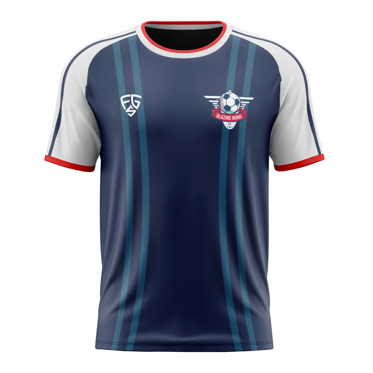 Adult Crew Neck Soccer Jersey - Blazing Irons