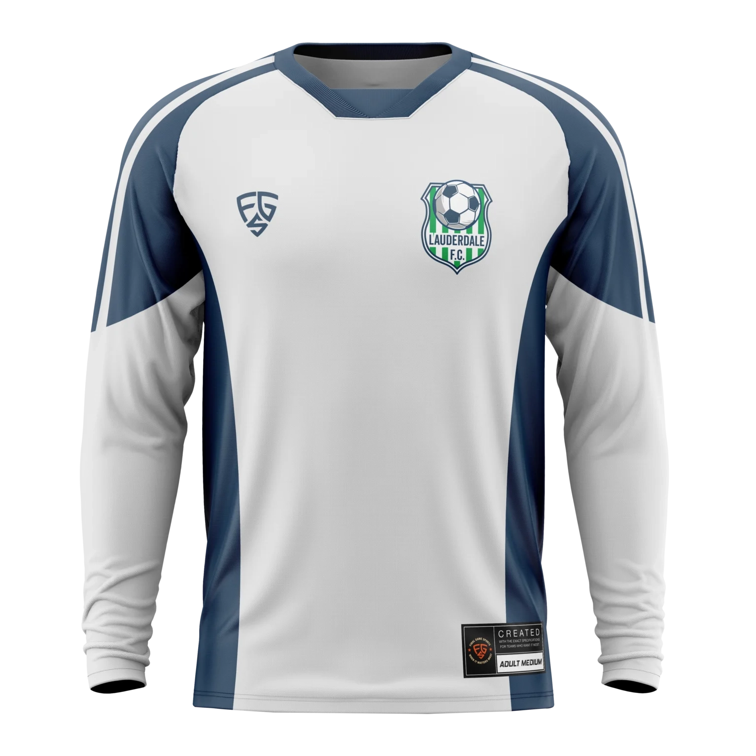 Adult Smooth V Neck Goalie Soccer Jersey - Lauderdale