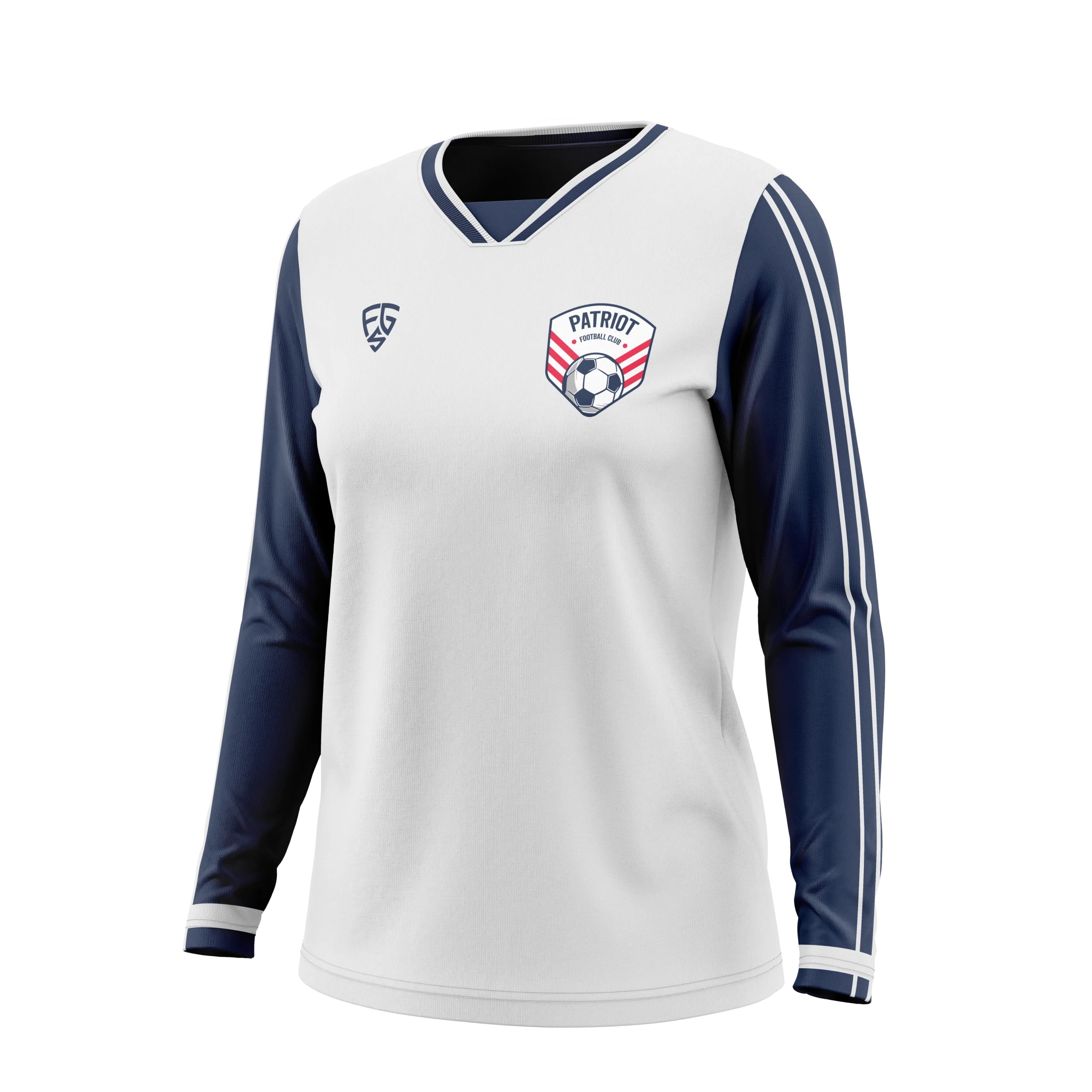 Womens Smooth V Neck Goalie Soccer Jersey - Patriot