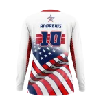 Girls V Neck Longsleeve Volleyball Jersey - USA