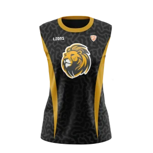 Ladies Crew Neck Sleeveless Volleyball Jersey - Lions
