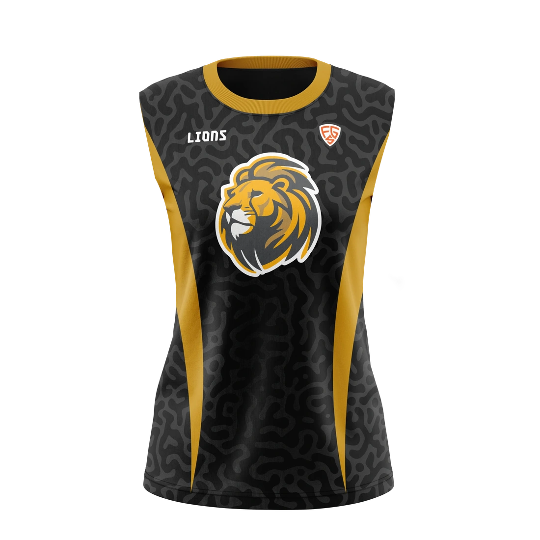 Ladies Crew Neck Sleeveless Volleyball Jersey - Lions