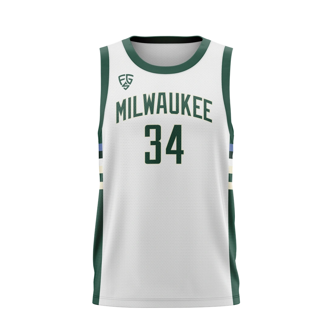 Crew Neck Men's Basketball Jersey Reversible