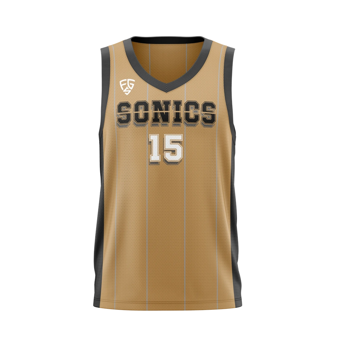 V Neck Men's Basketball Jersey Reversible