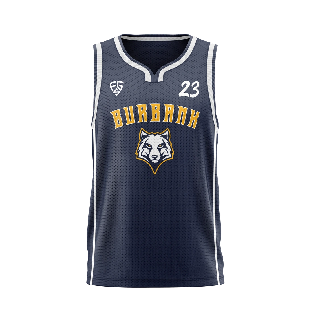 Wishbone Neck Men's Basketball Jersey