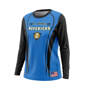 Ladies Crew Neck Longsleeve Volleyball Jersey - Mavericks