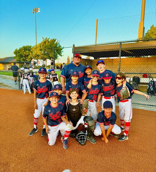 Cencal Athletics 12U baseball team wearing custom sublimated jerseys by Final Game Sports