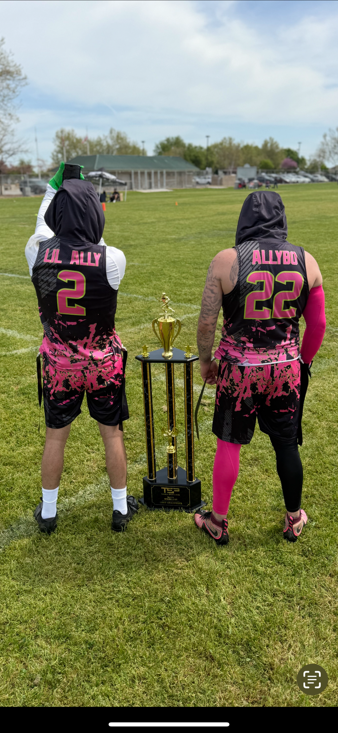 Monsters 7 on 7 team wearing custom sublimated sleeveless all star jerseys by Final Game Sports in Tracy, California